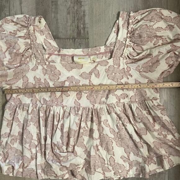 Maeve by Anthropologie Batia Textured Babydoll Top size LP - Picture 6 of 14